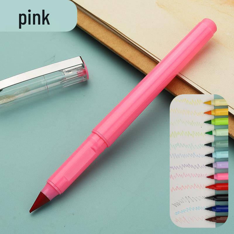 Erasable Posture Correcting Eternal Pencil - 12 Colors, No Sharpening Needed, Durable Lead, Perfect for Kids' Drawing.