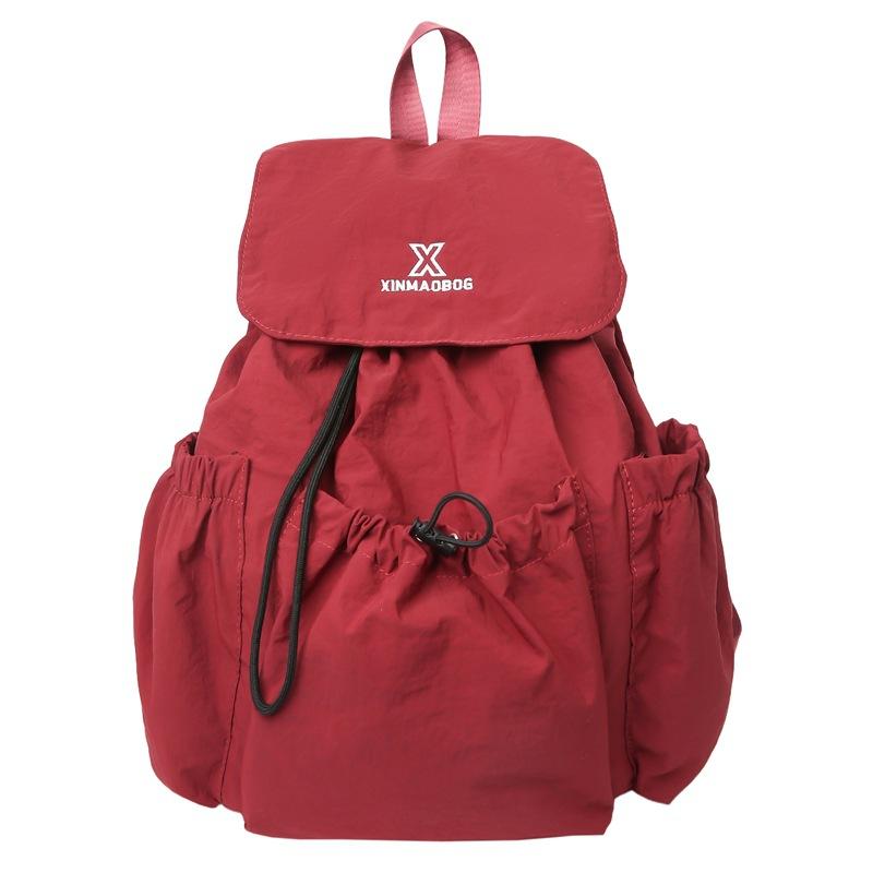 Рюкзак для путешествий: Модный Легкий Рюкзак Портативный Модный Повседневный Рюкзак красный