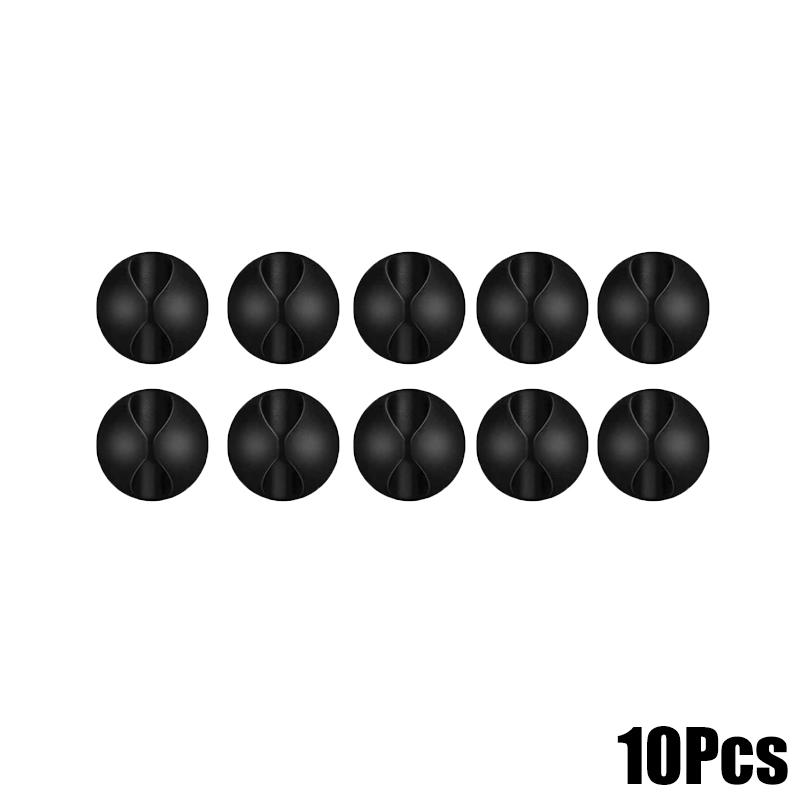 2-10Pcs USB Cable Organizer Wire Winder Earphone Holder Cord Clip Office Desktop Phone Cables Silicone Tie Fixer Wire Management