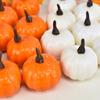 12PCS/Lot White Simulated Pumpkin DIY Material for Harvest Thanksgiving Halloween Home Party Atmosphere Decoration Handcraft ZYF