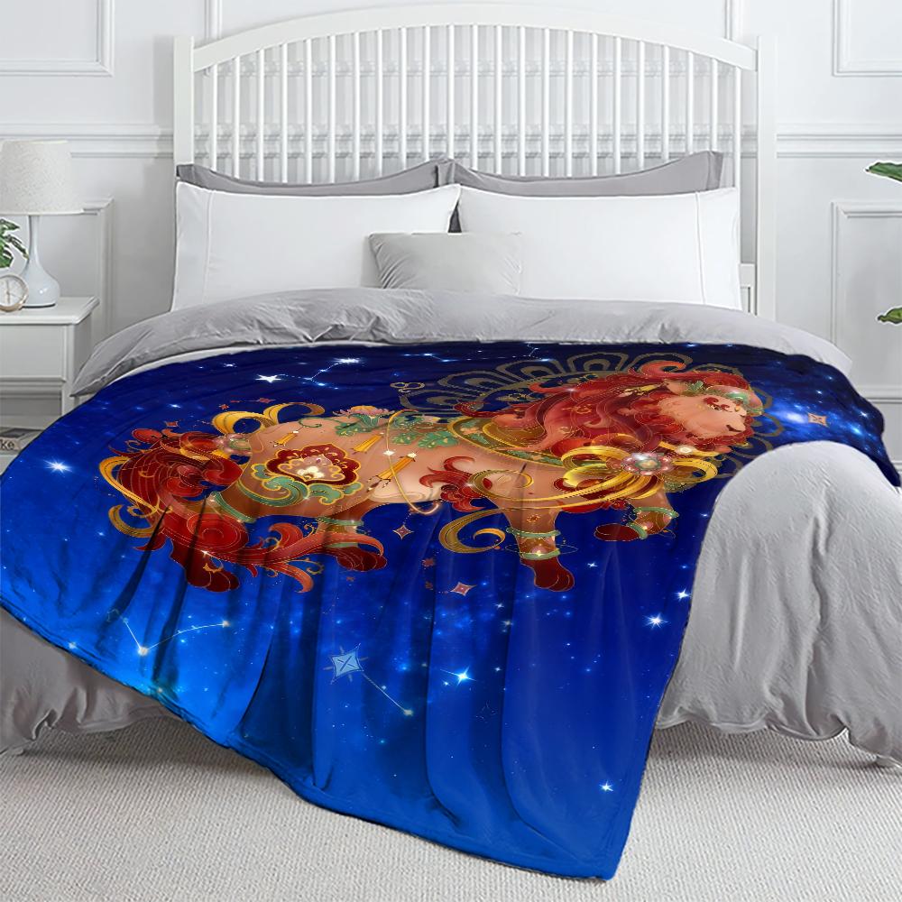 The Twelve Zodiac Signs Thin Blanket Bedrooms,living Rooms,sofas,offices,napping,camping,outings,girls' Gifts Custom Blanket