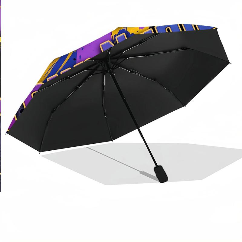 8 Rib Auto Folding Umbrella Anderlecht FC Print Custom Name Text Portable Rain Gear