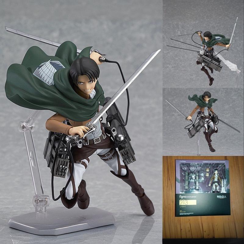 15CM Attack On Titan Figma Series KO Articulated Action Figures Kawaii Model Kit Desktop Ornaments Decor Boy Trendy Toys Gifts
