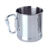 500ml Stainless Steel Camping Mug Outdoor Backpacking Cup with Carabiner Handle for Hiking Camping Traveling