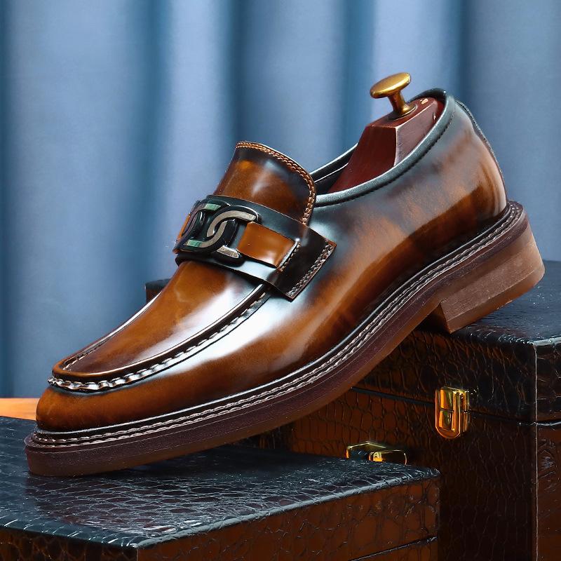 Fashion 2024 New Shoes For Men Loafers Mens Dress Shoes Leather Shoes Man Male Genuine Leather Social Shoes