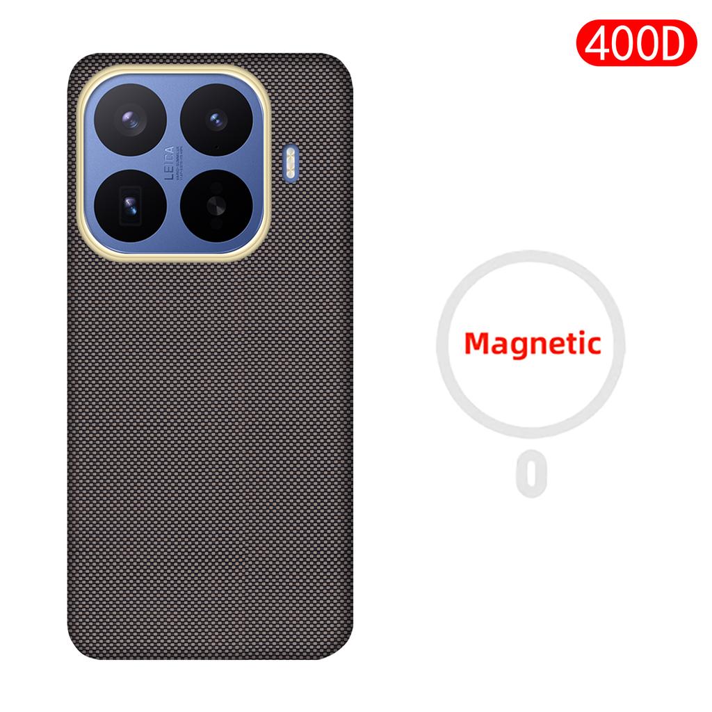 Per Xiaomi 17 T Pro/Xiaomi 17 T Custodia Tessuto Fibra Aramidica Kevlar Carbonio 600D 1500D Cover Rigida Sottile Magnetica Nera Sottile Leggera Rossa