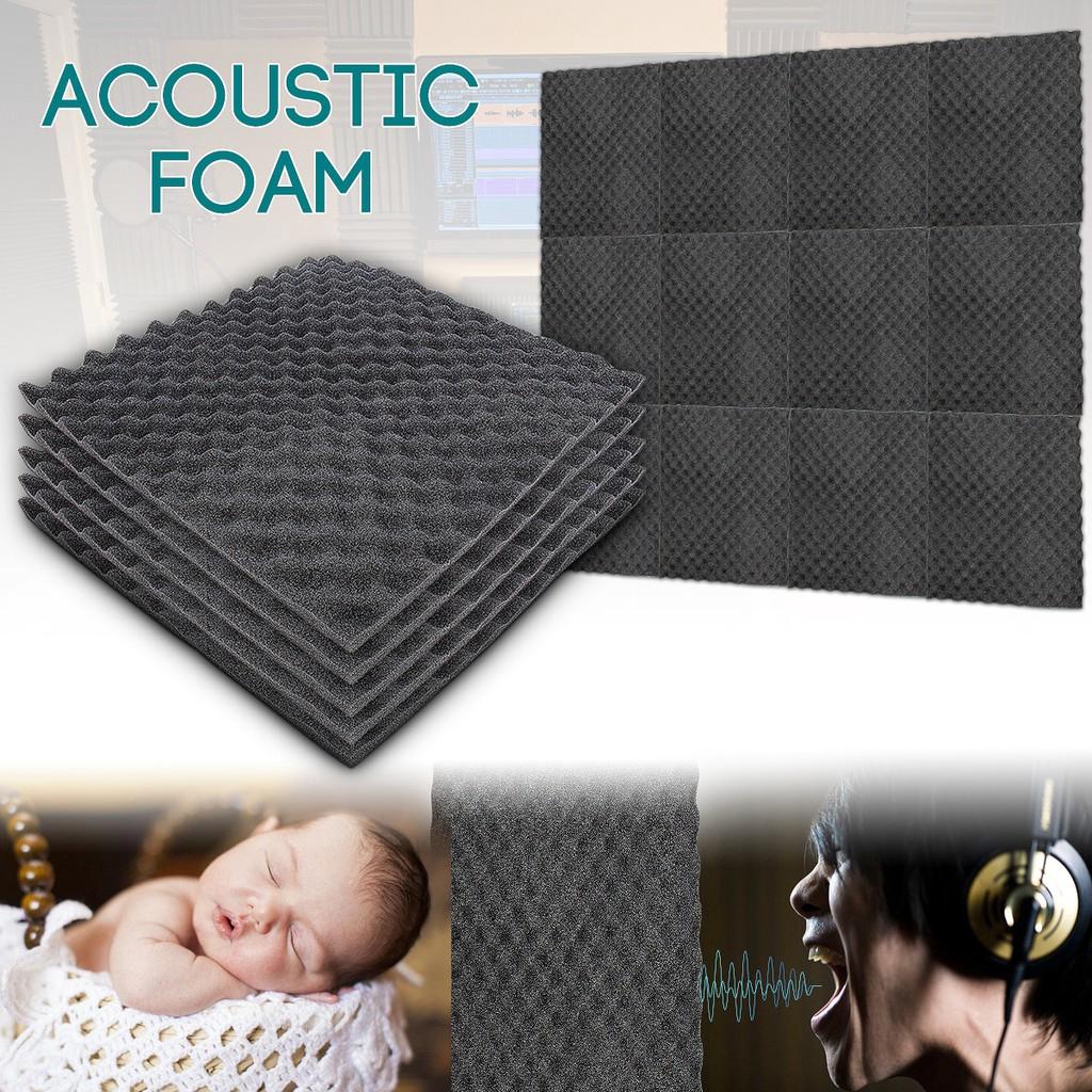5Pcs 50x50cm Sound Absorbing Soundproofing Foam Home Studio Acoustic Sound Treatment Absorption