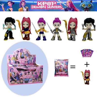 Boîte Aveugle Film Anime Kpop Chasseurs de Démons Super Idol Rumi Mira Zoey Chasseur de Démons Mini Figurine Modèle PVC Boîte Aveugle Cadeaux d'Anniversaire