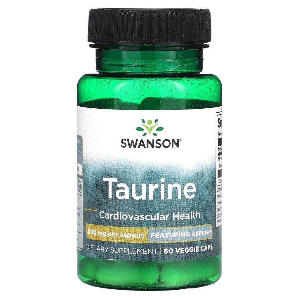Taurin, 500 mg, 60 Gemüsekapseln