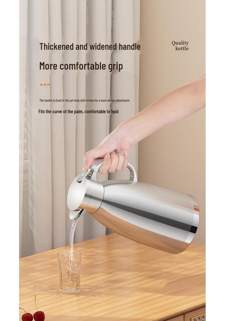 Stainless Steel Insulated Water Kettle - 316 Large Capacity Thermos Flask for Hot Water & Tea.