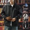 JEEP SPIRIT Herren Freizeitjacke mit Revers und Arbeitskleidungsstil