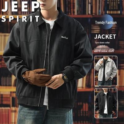 JEEP SPIRIT Men's Casual Lapel Workwear Jacket