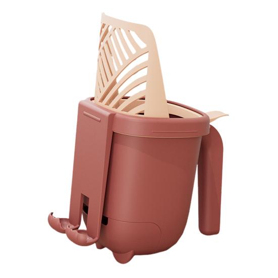 Cat Litter Scoop with Holder 3-in-1 Pet Litter Shovel with Waste Can Kitten Litter Scooper with Waste Bag Box for Indoor Pet Litter Box