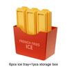 7pcs/set French Fries Shape Ice Mould Bar Grinding Tool Homemade Ice Cube Summer 6pcs Ice Grid 1pc box