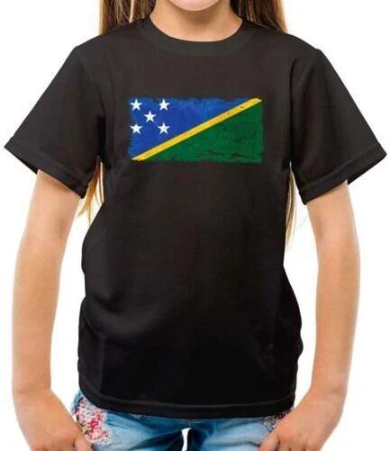 Solomon Islands Grunge Style Flag - Kids T-Shirt - Honiara - Country - Travel 100