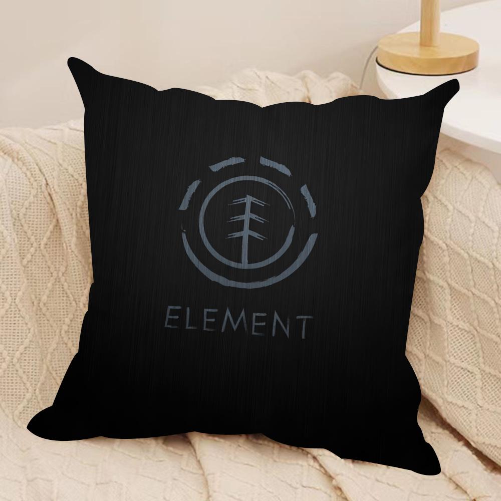 E-Element Logo Cushion Cover Silky Short Plush Sofa Pillow Cover Hidden Zipper Soft Dustproof Case for Home Decor