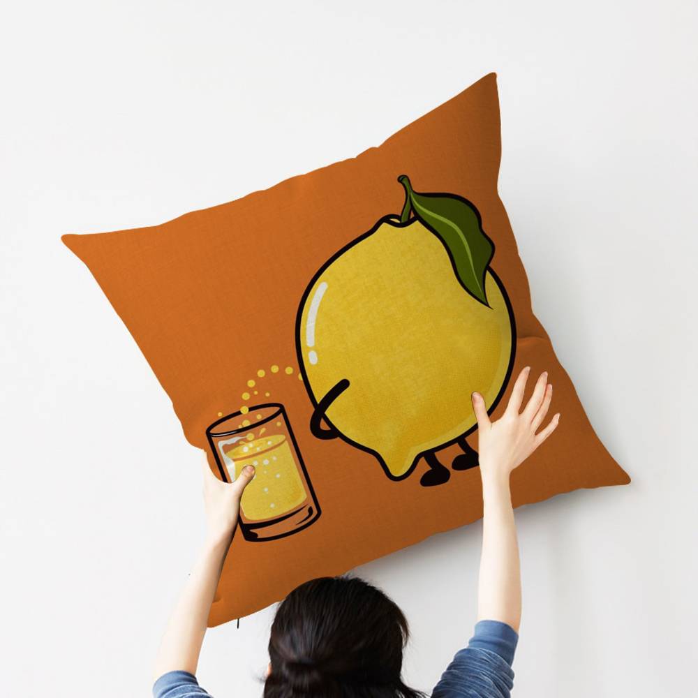 Funny Food Fancy Cushion Cover Car Throw Pillow Case For Sofa Car Christmas Gift 40x40cm 45x45cm