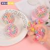 Rainbow Sensory Stress Relief Ball Squishy 3D Fidget Toys for Adults Kids Anti-Anxiety Silent Non-Toxic Toy for Office Classroom