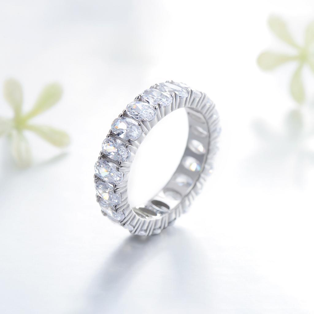 Modian New 100% 925 Silver Classic Oval Sparkling Finger Ring For Women Luxury AAAAA CZ Wedding Engagement Fine Jewelry