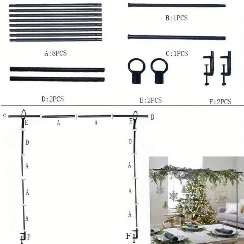 

Adjustable Iron Balloon Decorative Arch Pole Bracket, Desktop Arch Bracket, Suitable for Wedding, Birthday, and Party Decoration