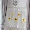 Half Window Short Sheer Curtains Elegant Lace Floral Pattern Ideal Housewarming Gift for Kitchen Bathroom Window Decoration
