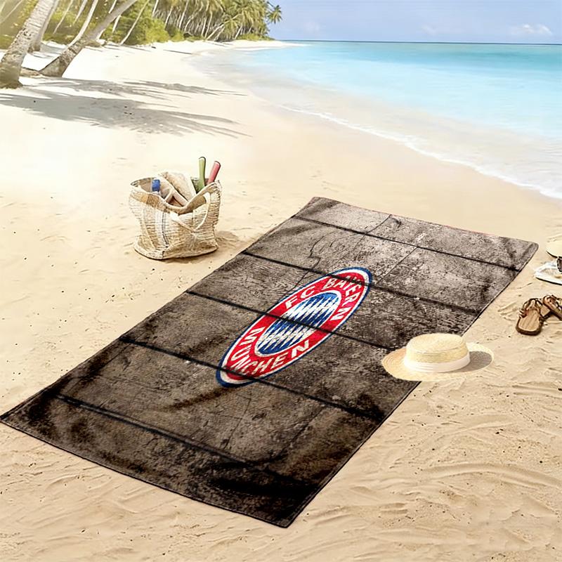 FC Bayern Munich: Passion Field beach towel Portable for travel beach Outdoor pool towel Absorbent bath towel quickdrying swim towel Fashion