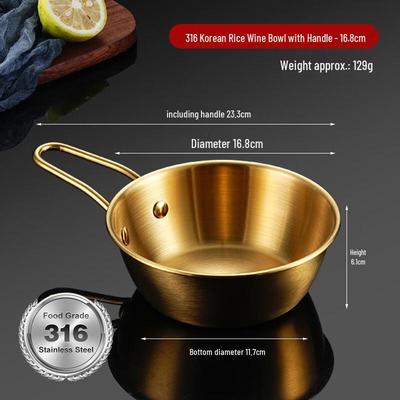 Zhi Shi 316 Stainless Steel Korean Rice Wine Bowls