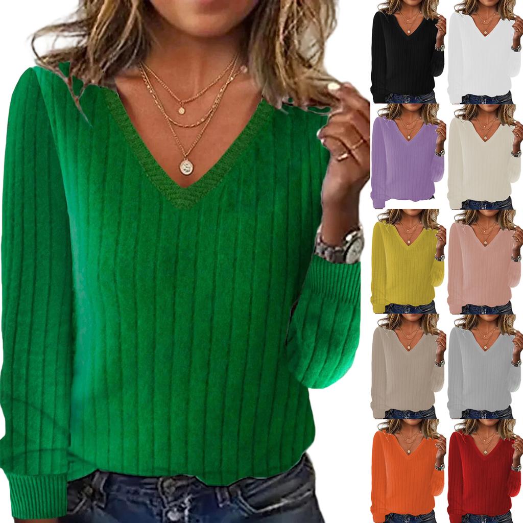 Women Fashion Pullover Sweater R-Neck Long Sleeve Shirts Blouse Knit Casual Cozy Clouds Top