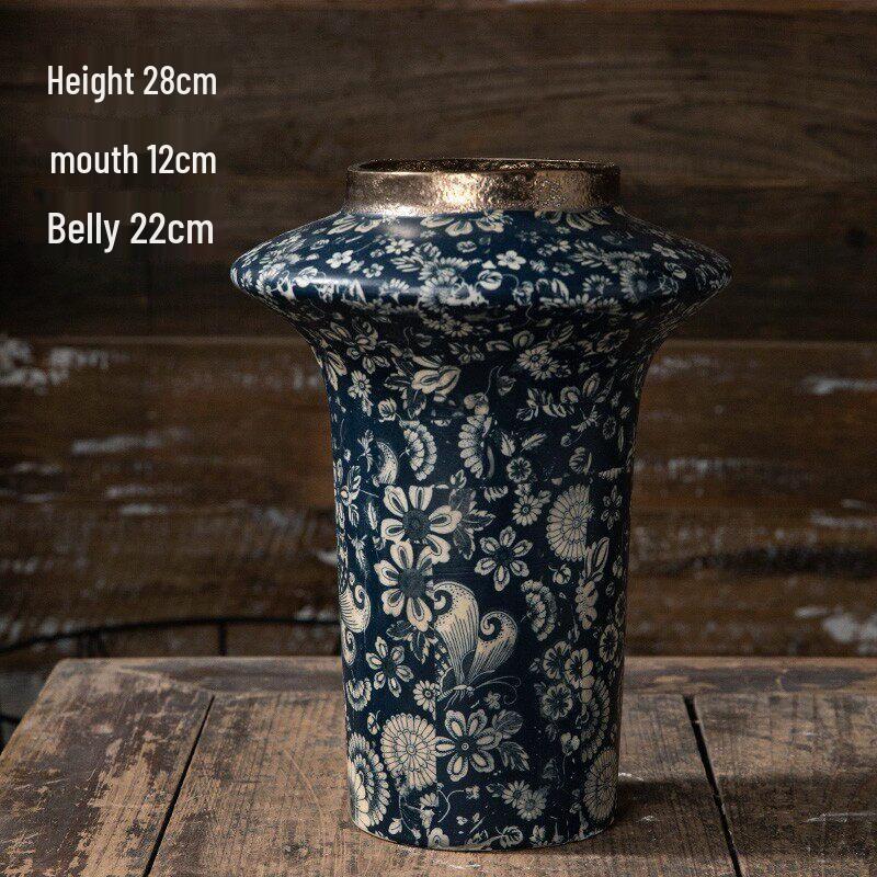 Blue and White Ceramic Vase