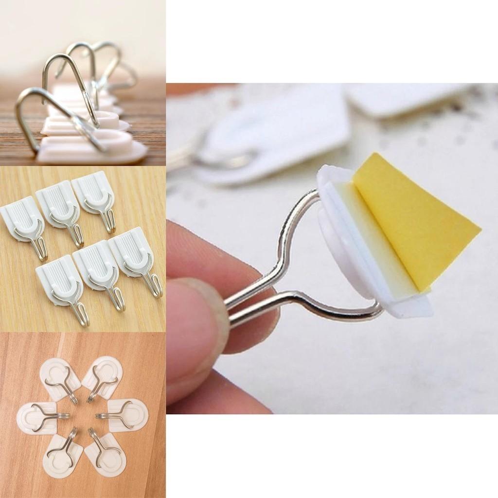 Premium Self Adhesive Hooks For Damage-free Wall Hanging In Kitchen And Bathroom