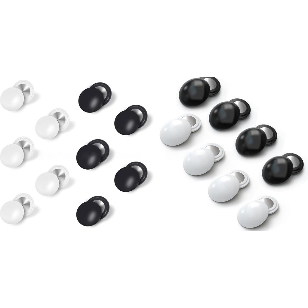8/10 Pezzi Clip per Pettorale da Corsa Fermacorsie per Maratone per Corridori Portanumero di Gara Fissaggio Pettorale Magneti in Bianco e Nero
