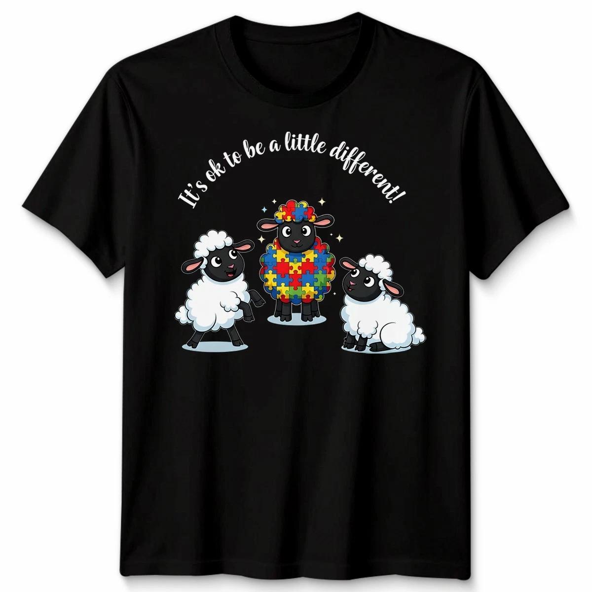 It S Ok To Be A Little Different Sheep Vintage Autism Unisex Tshirt M