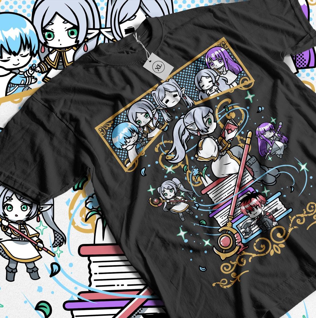 Frieren TShirt Beyond Journeys End Fern Unisexga Anime Girl Shirt All Size S