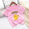 2026 Kids ShortSleeved Cartoon Printed Pikachu Game New Style TShirt Boys and Girls Casual Shirt for Leisure UseSportsShirt