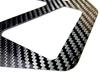 Rise Twill Dry Carbon Fiber Number Plate Frame, Medium, for 50cc-125cc Mopeds, Mountain-Shaped License Plate Holder