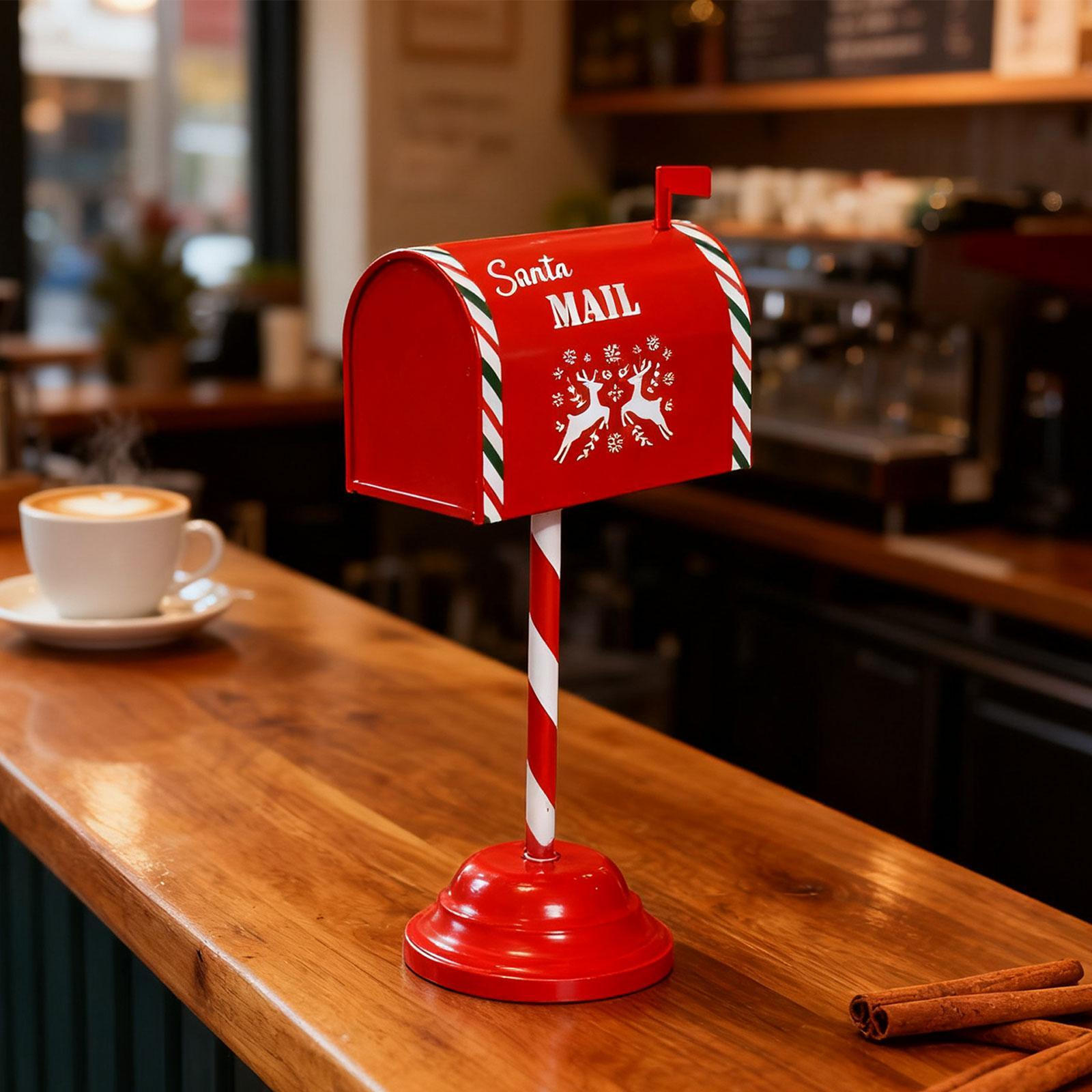 

Christmas Decorative Metal Gift Letter Box,Christmas Express Mail Box for Front Door,Garden,Holiday