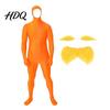 Kosinio vakarėlio kostiumas Atviras veidas Helovino kostiumas Unisex Viso kūno oranžinis kombinezonas
