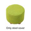 1Pc Round Seat Cover Elastic Protector Soft Pouffe Stool Removable Flannel Stool Cover Footstool