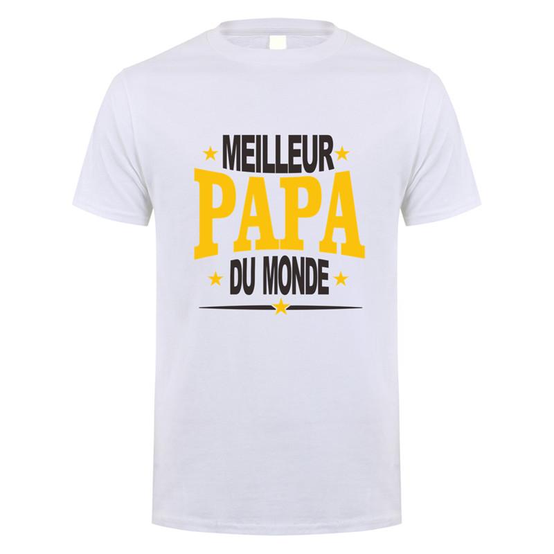 Best Dad In the World T-Shirt Short Sleeve Unisexs French Father Dad T-shirt Papa T-shirt Oz405