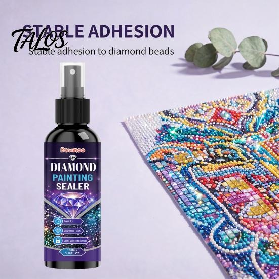 Art Preservation Spray for Coasters Diamond Painting Sealer Spray, Quick Drying Protective Mounting Sealant, Clear Adhesive Glossy Coating Crafts And