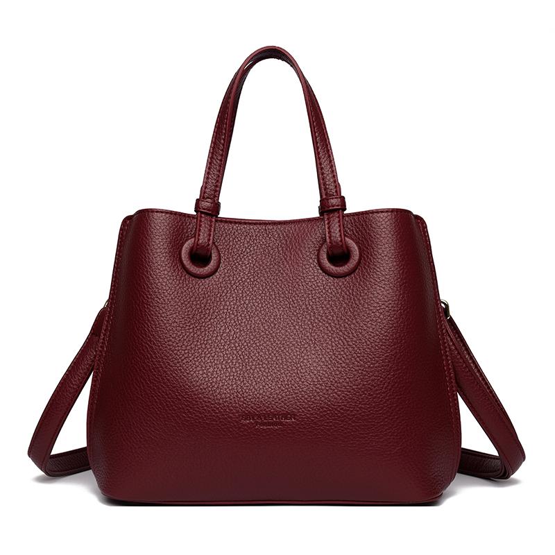 

Faiable Large Capaci Leather Handbag Women s Single oulder Crossbody Bag Mom Bag Ladies Casual Zipper Closure Bags Sac A Main