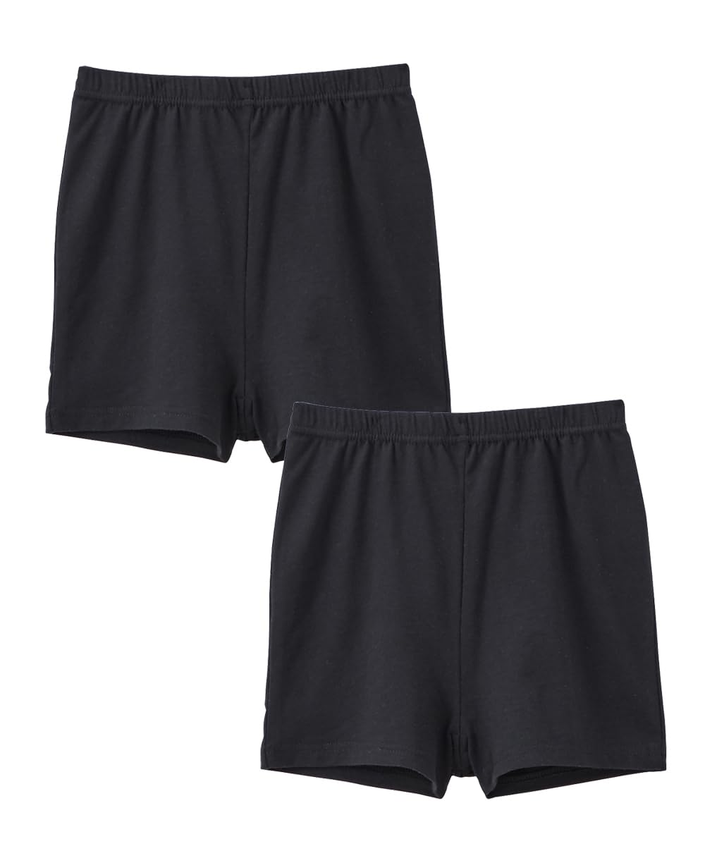 

Nissen Leggings, Cotton Blend Stretch Half-Length Overpants, Set of 2 (Girls), Black, Size 160