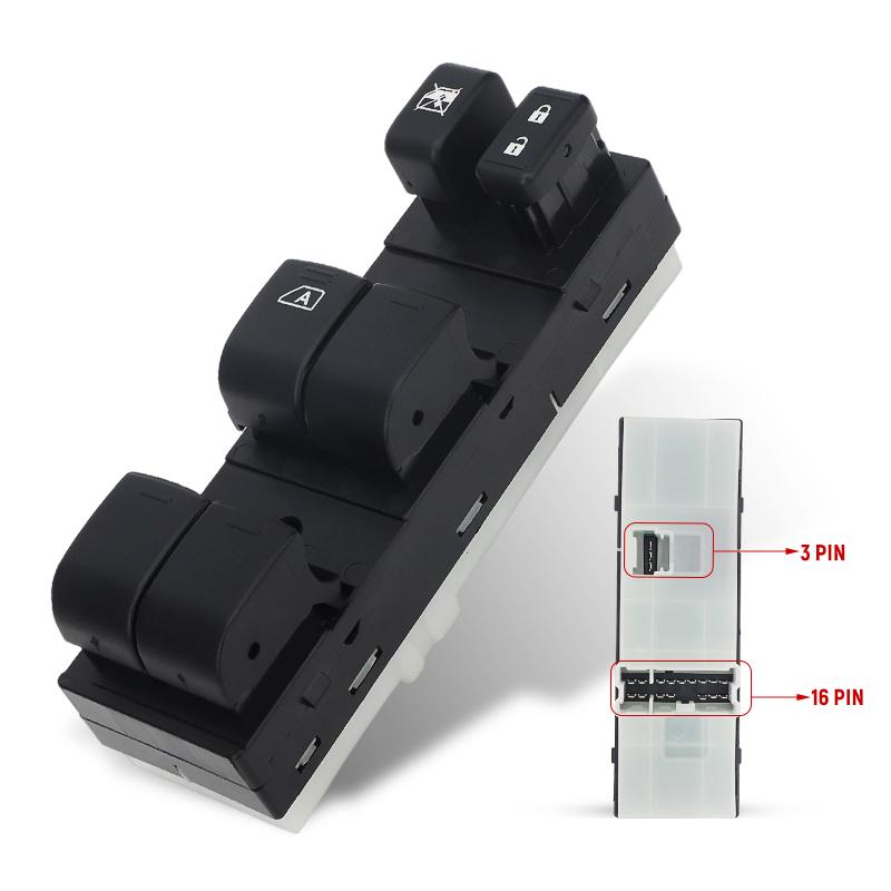 Power Master Window Switch Button 254013AA1B 25401-3AA1B For Nissan Versa 2012 2013 2014 2015- HR16DE 25401-3AA2B 1S14439
