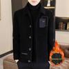 Men’s Thick Woolen Coat: Autumn/Winter Casual, Short, with Cotton Padding and Fleece Lining
