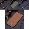 2023 New Men's Long Wallet Korean Version Ultra-thin Male Money Clip Fashion Patchwork Soft Leather Clip Wholesale Deep Blue