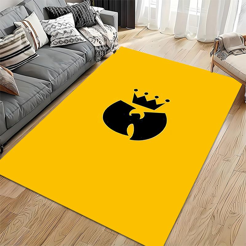 Yellow Carpet with Crown Logo suitable as a non-slip mat for the living room or bedroom sofa