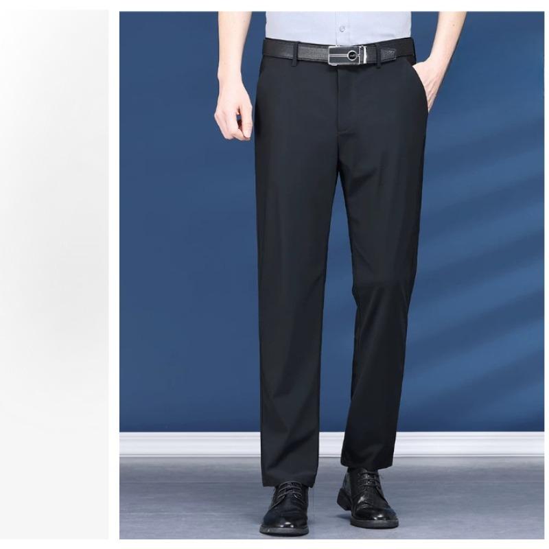 Men's Summer Thin Breathable Formal Wear Straight-leg Business Trousers
