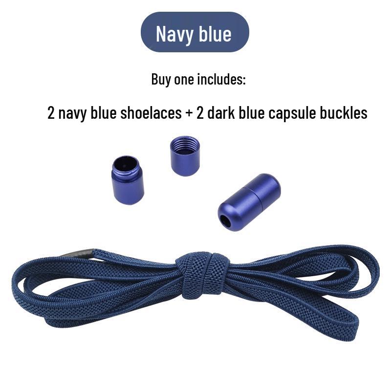 Elastische Schnürsenkel ohne Binden mit Metallkapselverschluss für Erwachsene und Kinder