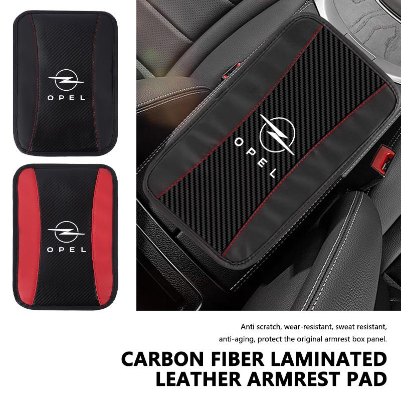 Für Opel Carbon rq19 Fiber Auto Armlehnenpolster Auto Mittelkonsolen-Schutzpolster OPC Astra J H G K Insignia Corsa D B E Mokka Vectra