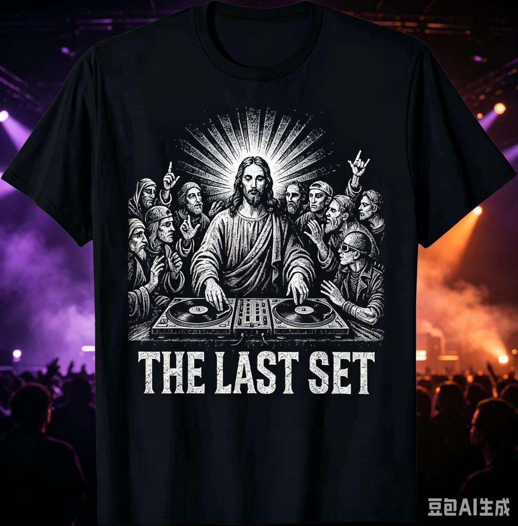 Jesus 2026 Last Set Rave Unisexs TShirt Cotton Unisex ONeck Short Sleeve Oversized Y2K2k Popular Fashi